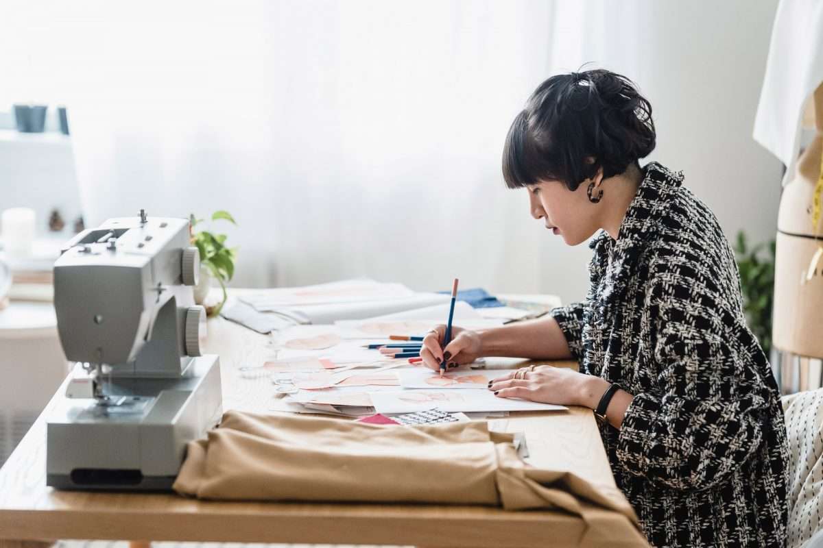 Women working on clothing Pattern