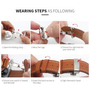 Leather Strap For Apple watch band 45mm 41mm 44mm 40mm 42mm 38mm ultra 49mm bracelet correa 5