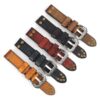 18mm 20mm 22mm 24mm Vintage Genuine Leather Watchbands Rivet Leather Watch Strap Replacement Carving Strap Watches
