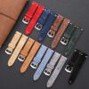 20mm 22mm Suede Genuine Leather Watch Strap Quick Release Watchband for Seiko Band Soft Vintage Stitching