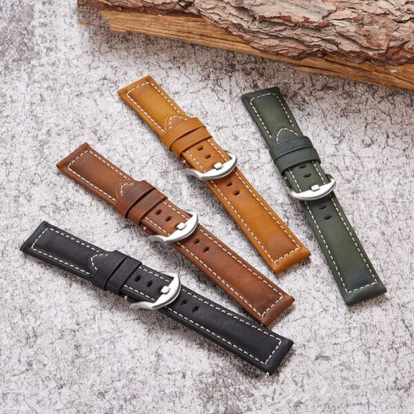Genuine Leather 22mm 20mm Strap for Samsung Galaxy Watch 5 Pro 45mm 40 45mm Watch 4 4