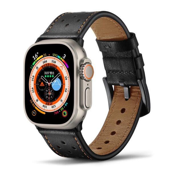 Genuine Leather Strap For Apple Watch Ultra band 49mm 45mm 41mm 44mm 40mm 42mm 38mm bracelet 1
