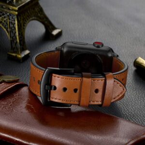 Genuine Leather Strap For Apple Watch Ultra band 49mm 45mm 41mm 44mm 40mm 42mm 38mm bracelet 3