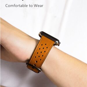 Genuine Leather Strap For Apple Watch Ultra band 49mm 45mm 41mm 44mm 40mm 42mm 38mm bracelet 4