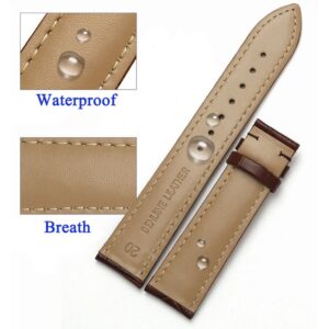 Genuine Leather Watch Strap Stainless Steel Buckle Butterfly Clasp Man Watch Band 18mm 20mm 22mm Watchband 1
