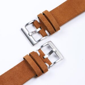 High Quality Suede Genuine Leather Watch Strap 20mm 22mm for Seiko Quick Release Watchband Accessories Vintage 4