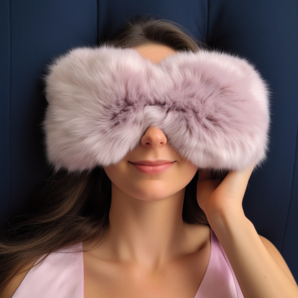 Lavender Bliss Ultra Soft Silk Faux Fur Eye Pillow 2