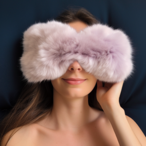 Lavender Bliss Ultra Soft Silk Faux Fur Eye Pillow 3
