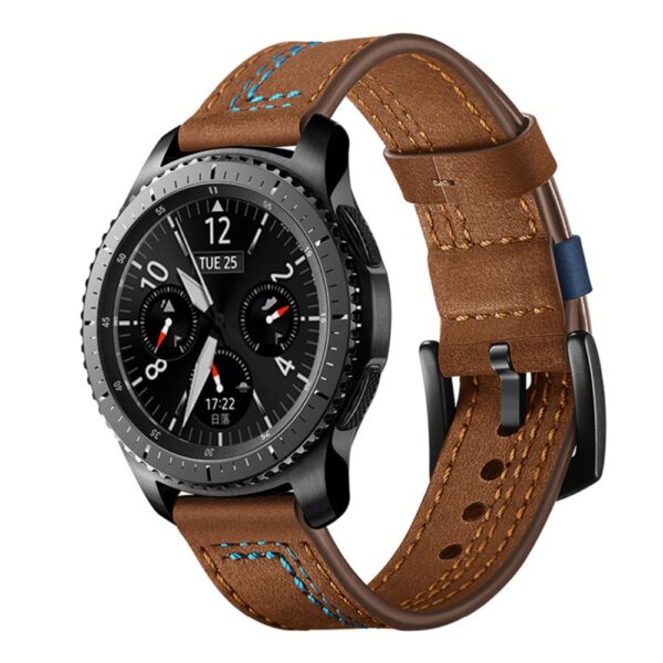 Leather Gear S3 Frontier Strap For Samsung Galaxy Watch 46mm Correa Amazfit gtr 47mm for Huawei 1