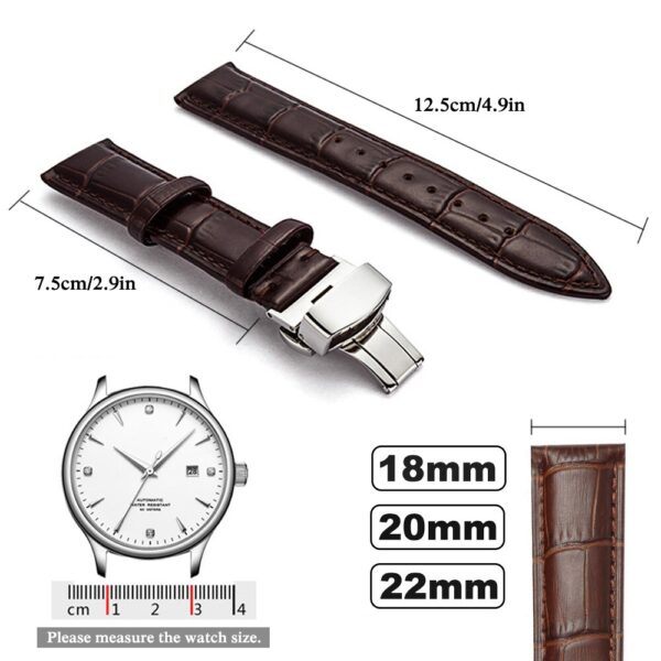 Quick Release Genuine Soft Leather Watch Bands 18mm 20mm 22mm Women Men Smart Watch Replacement Watch 1