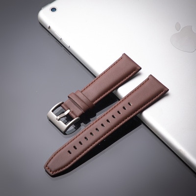 Smooth Genuine Leather Watch Strap For Samsung Galaxy Watch 3 41 42 45 46mm Replacement for 2