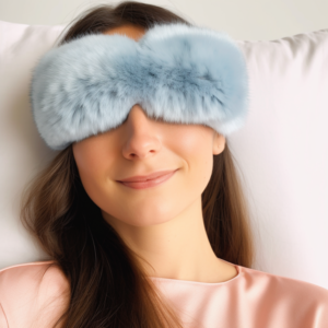 Stormy Sky Faux Fur Weighted Eye Pillow 2