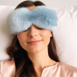 Stormy Sky Faux Fur Weighted Eye Pillow